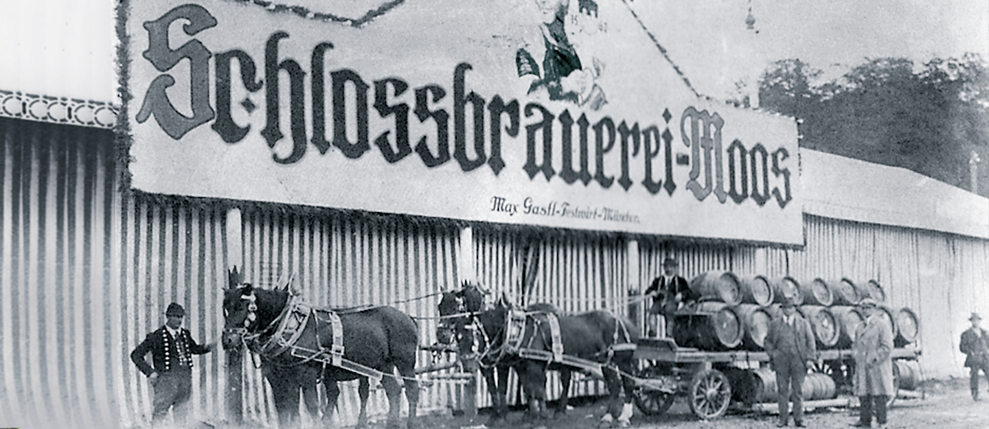 Historische Aufnahme der Schlossbrauerei Moos